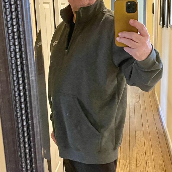 Carhartt Pullover Sweatshirt Mock Neck Quarter Zip Mens XL Gray 106#8=R13 - Picture 7 of 15